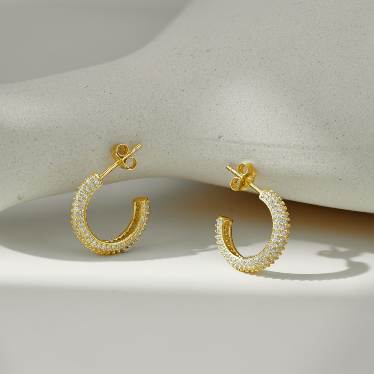 18k Gold-Plated ‘Nara’ Hoops