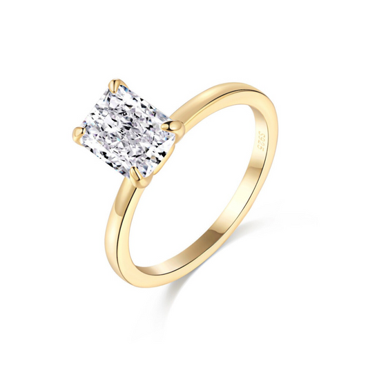 18k Gold Plated 2.0ct ‘Monroe’ Solitaire Ring