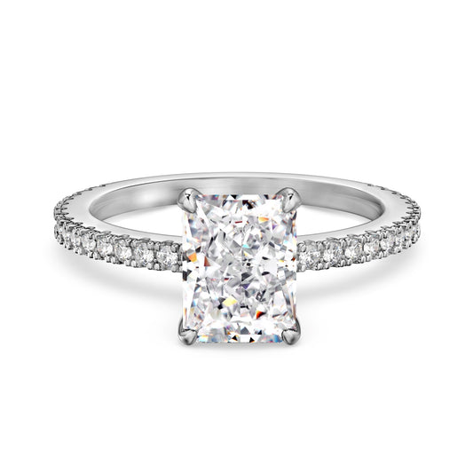 Mini Sterling Silver 2.0ct Radiant Cut ‘Nova’ Ring