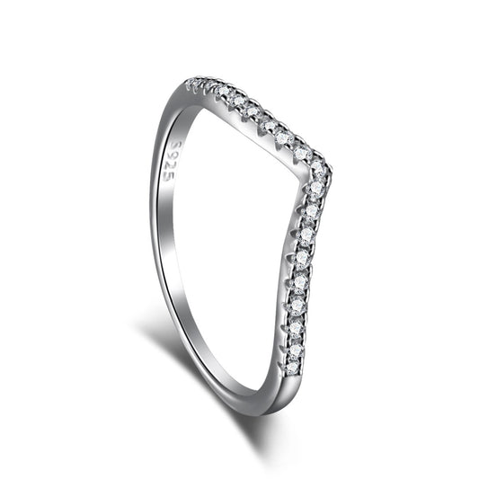 Sterling Silver ‘Luna’ Wishbone Ring
