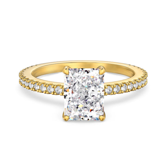 Mini 18K Gold Plated 2.0ct Radiant Cut ‘Nova’ Ring