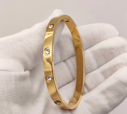 Stainless Steel Studded Bangle