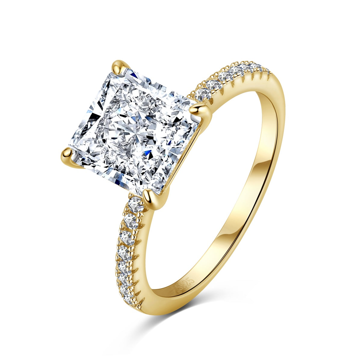 18k Gold Plated Princess Cut ‘Iris’ Ring (Limited Edition)