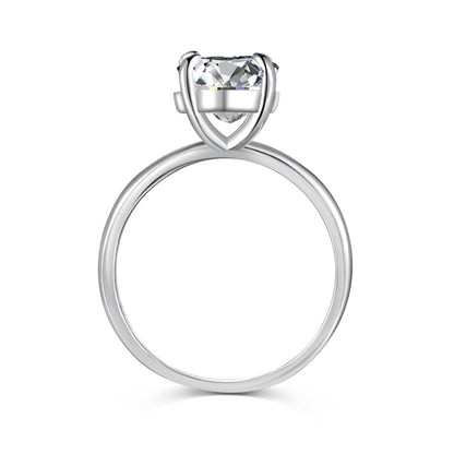 3.5ct Sterling Silver Oval Cut ‘Yves’ Solitaire Ring